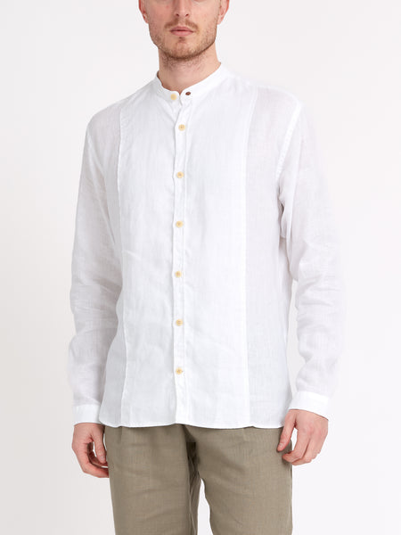 Collarless zylars Shirt Bridford White