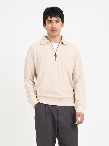 zylars Half Zip Sweatshirt Glover Cream