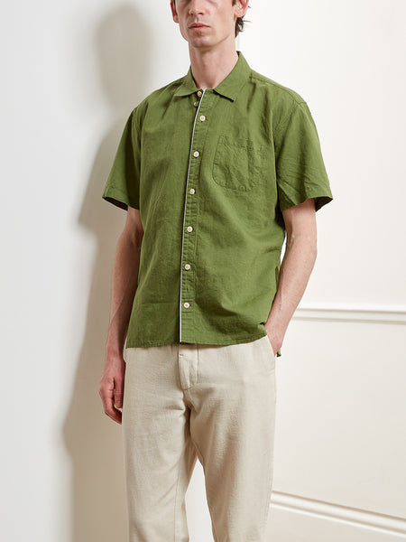 Hawaiian Short Sleeve Shirt Linton Mint Green