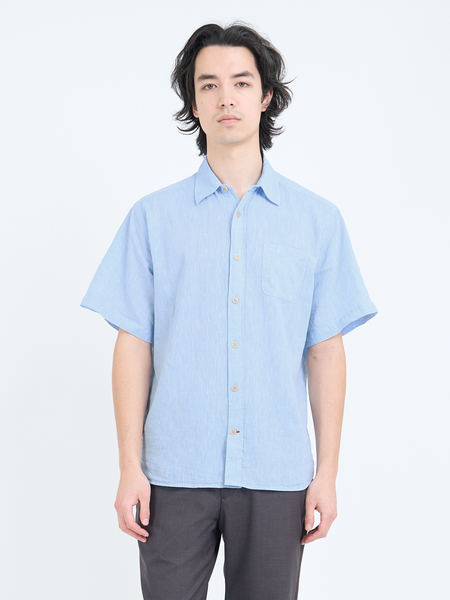 Atlanta Short Sleeve Shirt (Loose Fit) Perkins Blue