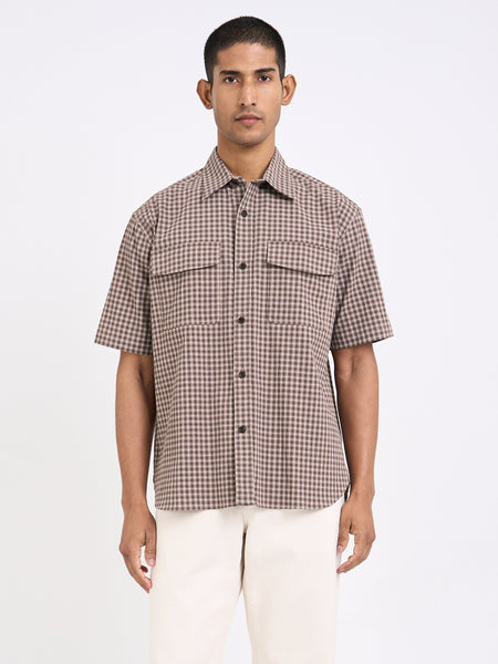 Penryn Short Sleeve Shirt (Loose Fit) Leaman Brown