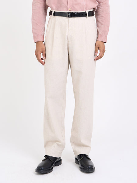 Morton Pleated Trousers Tillman Cream
